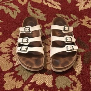 Birkenstock white sandals